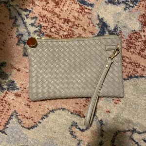 Urban Expressions Silver Woven Wristlet